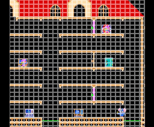 B P S 今 Msx Basicでマッピーをつくるとしたら 縦212ドットあるので 6階建てか5階建てかで悩みますね ナムコミュージアムdsのように 背景だけ縦を少し詰めたら6階建てかつ屋根もそこそこ見えてバランスがいいかも 背景は8x7ドットのパーツで B P S 今 Msx Basicでマッピーをつくるとしたら 縦212ドットあるので 6階建てか5階建てかで悩みますね ナムコミュージアムdsのように 背景だけ縦を少し詰めたら6階建てかつ屋根もそこそこ見えてバランスがいいかも 背景は8x7ドットのパーツで