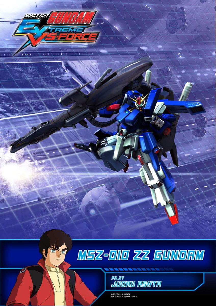 MSGundamEXVS's tweet photo. Take the fight to the enemy with the MSZ-010 ZZ Gundam! #Gundam #EXVSForce #Gundaminfo #PSVita #PSTV info - https://t.co/HVyx1axYne https://t.co/5b9eUcLv6s