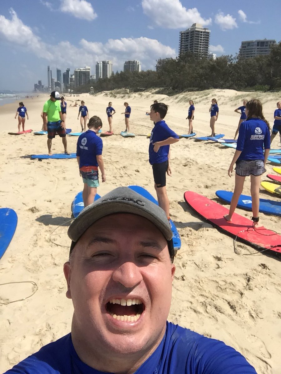 Spent #WorldTeachersDay surfing with 24 x 11-year-olds. Awesome seeing these kids catch the bug and get stoked. Beats being inside on devices and being a technology zombie