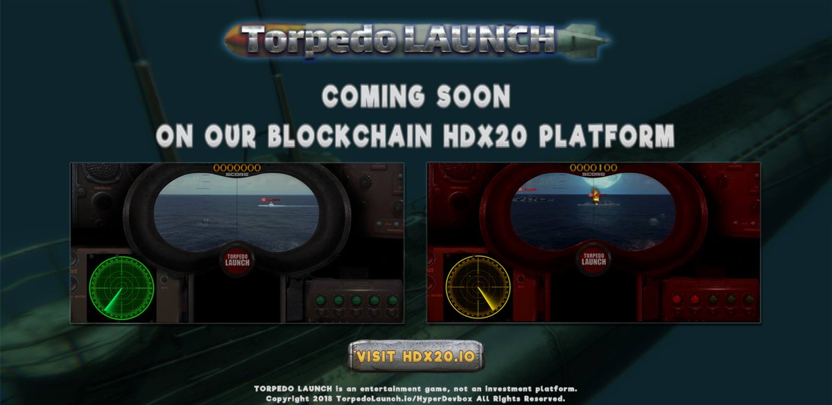 We have our official URL for our up coming TORPEDO LAUNCH our 2nd HDX20 BLOCKCHAIN POWERED GAME @ torpedolaunch.io #Crypto #dApps #dapp #Ethereum #gaming #token #submarine #arcadegame