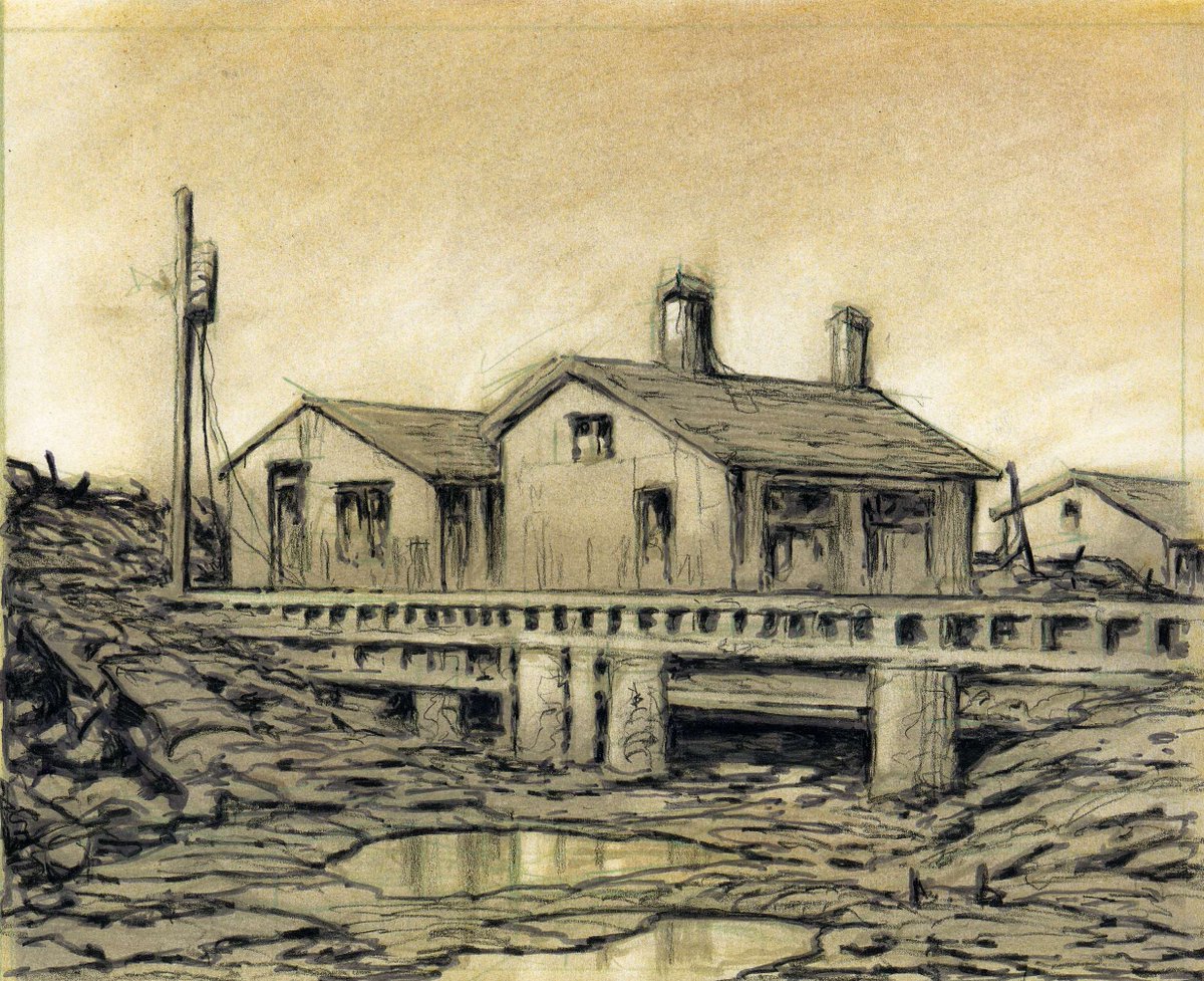 AdamowiczDaily's tweet photo. A few of Adam's different landscapes and architectural pieces for #Fallout3. His ability to draw landscapes so expansive and free always amazes me. Just looking at these pieces makes me want to see what else is in that world on the paper. https://t.co/fAzCcLWoNv