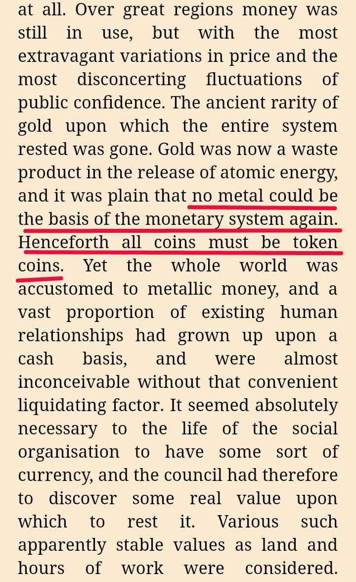 Crypt0nan's tweet photo. @TuurDemeester H. G. Wells,  the World Set Free, 1913. Predicted that energy would be the monetary unit. https://t.co/Y7SnDJDfZc