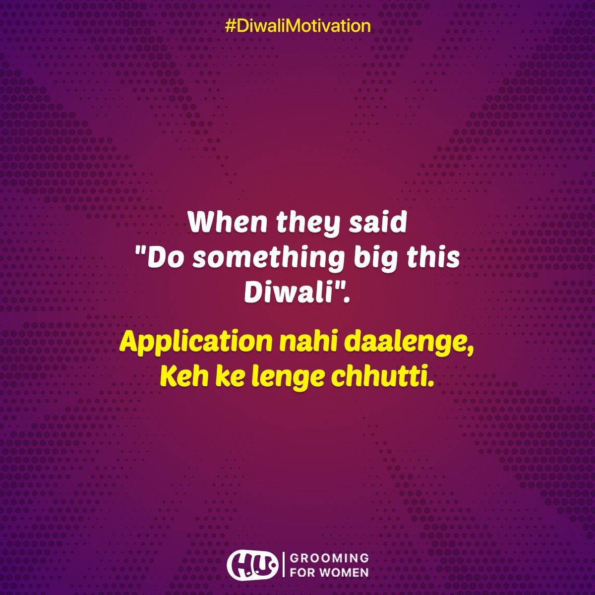 Mitron...this Diwali, don't burst a pataka, be a pataka!
#Diwali2018 #happilyunmarried