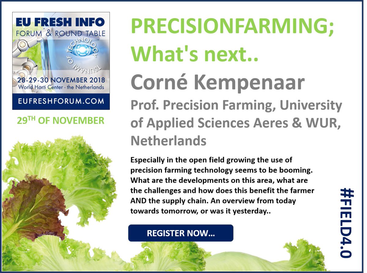 Is #arable and #openfield farming ahead on #greenhouse #precisionfarming ? 🥕🥕🥕 <a href="/CKempenaar/">Corné Kempenaar</a> at eufreshforum.com #eufreshinfo