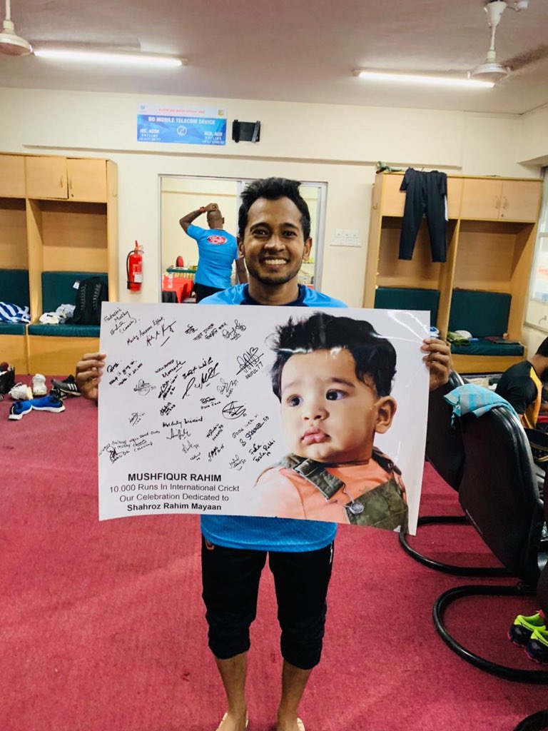 Mustafiz90's tweet photo. Congratulations Mushfiq bhai on reaching milestone. Keep the hunting mood on with the bat and keep converting these achievements into next milestone. #Bangladesh #Cricket #BANvZIM https://t.co/oWQZRrGQET