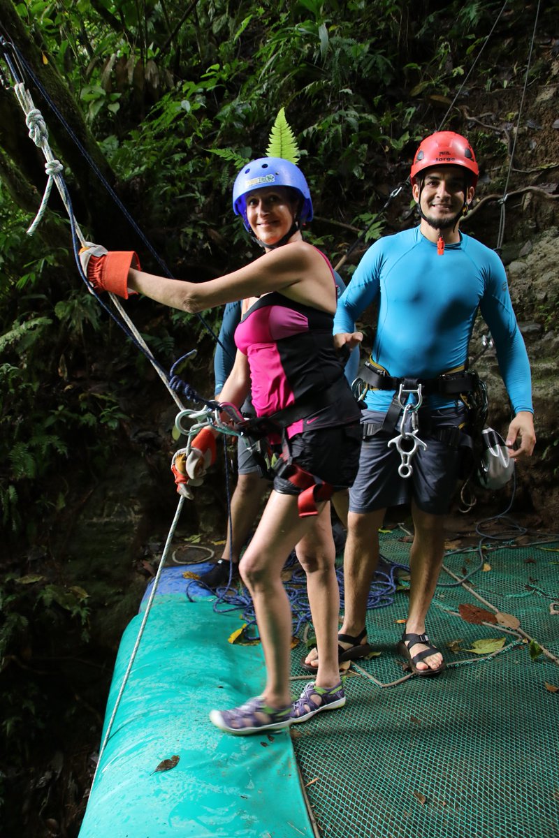 MichaelAKopp1's tweet photo. Linda conquering life & conquering fears! Pura Vida! Canyoning/Waterfall Rappelling in Costa Rica. 1st rappel of 5 was 165ft. She did amazing. The pros at PureTrek are incredible. Thank you Jorge, Luis, Gustavo and Sam!#LindaConqueringFears #PureTrek #PuraVida #MemorableCostaRica https://t.co/iOqTGIzNac