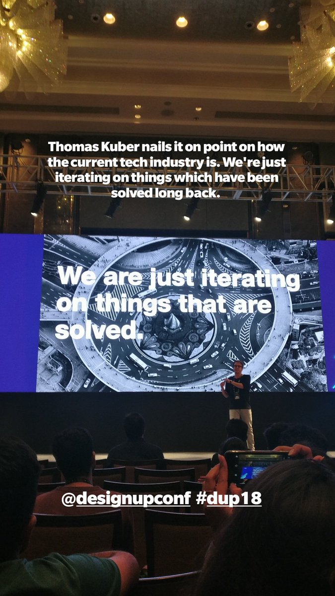 sankalpdomore's tweet image. Thomas Kuber nails it on point on how the current tech industry is. We're just iterating on things which have been solved long back.

@DesignUpConf #dup18 #design #DesignUp2018