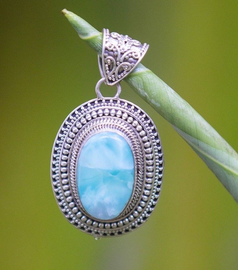 Larimar Pendant 925 Silver Pendant Republican Pendant Unique Design Pendant Gift
Buy At
ebay.com/itm/2832307262…

#naturallarimarpendant #dominicanrepublicpendant #ovalshapependant #amazinglarimarjewelry #925sterlingsilver #seabluependant #preciouspendant #finependant #larimargift