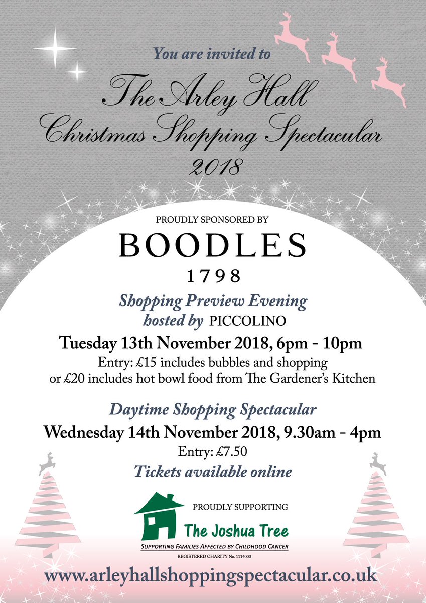 Just 17 days to go until we open our doors to the 2018 Spectacular. Tickets available online now; arleyhallshoppingspectacular.co.uk/shop ( 58 days till Christmas - how did that happen)