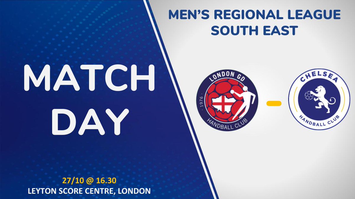 ChelseaHandball's tweet photo. π¨ Match day π¨
π @englandhandball #League
π #Men #RegionalLeague
π London
β 16.30
π @LondonGD
π @Better_UK Leyton Sport Centre
#ChelseaHandball π΅β«
#londonhandball
#HANDBALL
#goChelsea #supportlocal #Chelsea https://t.co/EbIJAf1R9j