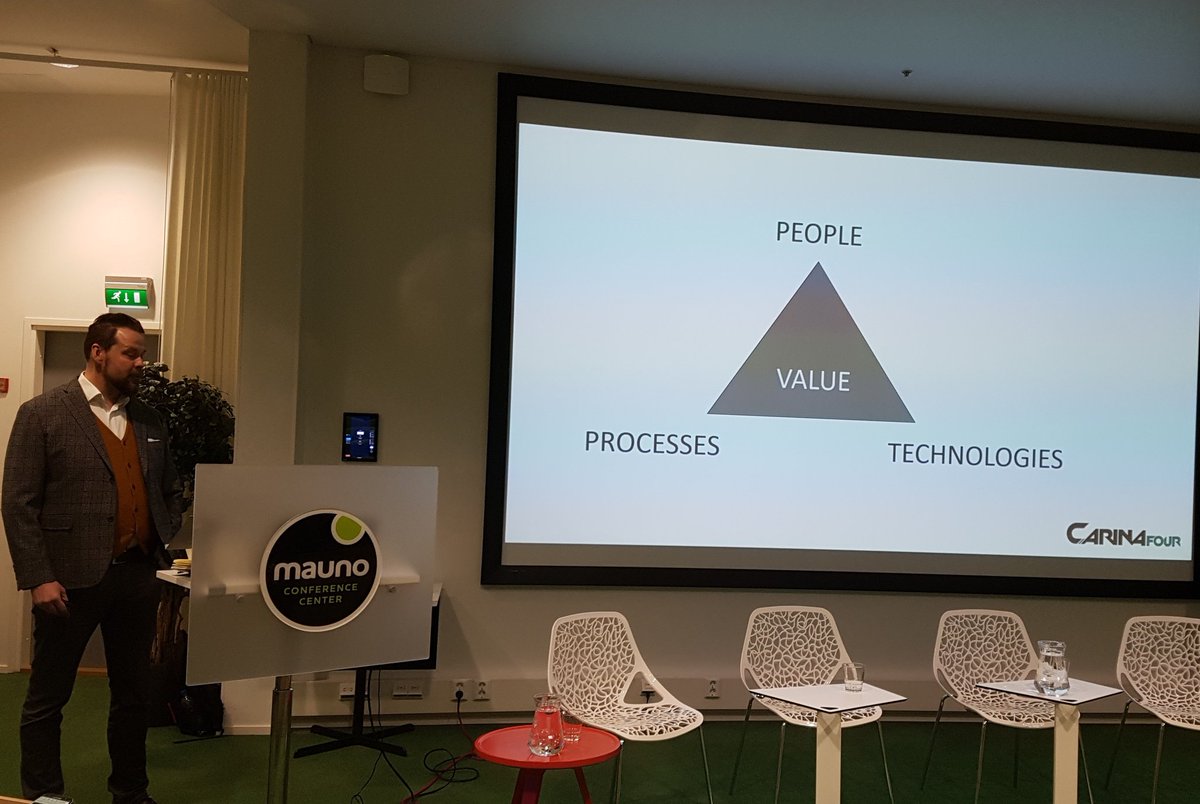 Tässä tämä, pyhä kolminaisuus tulevaisuuden työstä. Jos unohdetaan joku kulmista, niin pieleen menee. <a href="/carinafour/">Carinafour</a> vuorossa #jciairisto40 semma menossa. Viisaita puhujia meillä kamarissa omasta takaa.