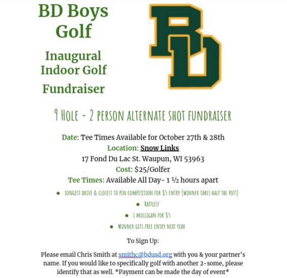 GolfBdBoys's tweet photo. Today is the day! Day 1 of 2 at Snow Links in Waupun for our 9 hole alternate shot fundraiser! Great weekend for some indoor golf! #BDGolf https://t.co/v4IUeXw12r