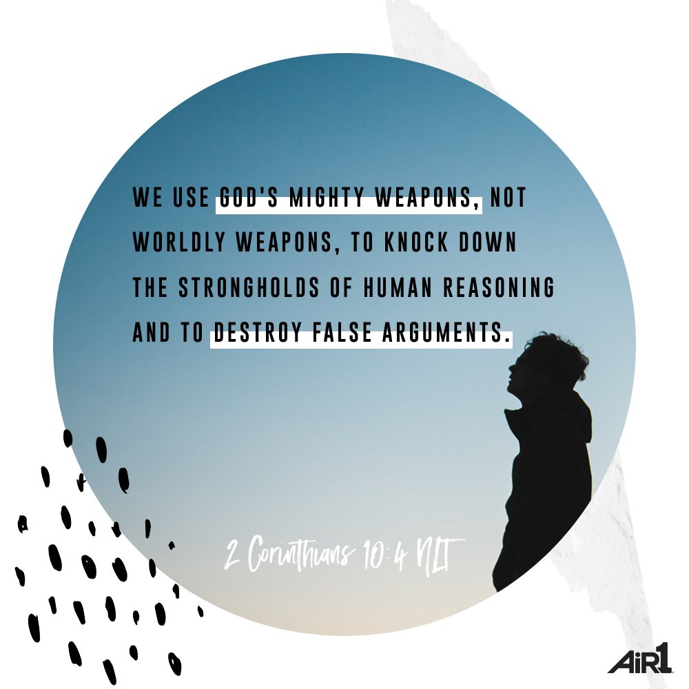 air1radio's tweet photo. #VerseOfTheDay #Bible #FalseArguments #SeekTruth #MightySword #ArmorOfGod https://t.co/E2SZtVw8Re