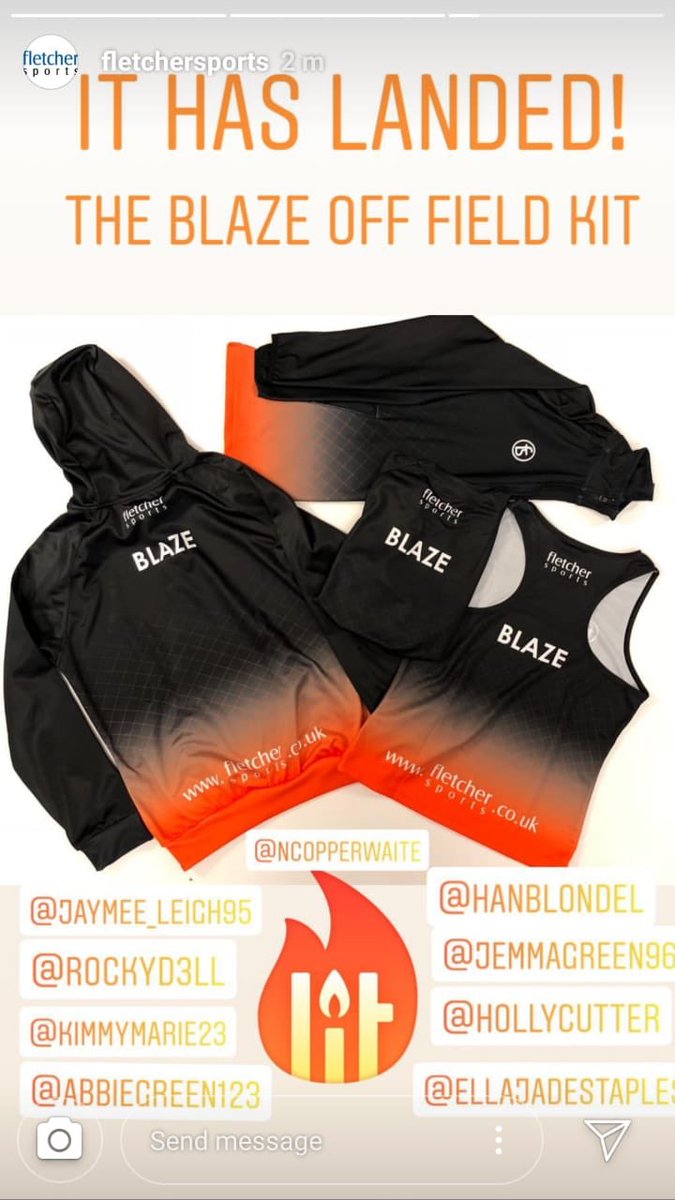 Blaze training kit is in 🔥🔥🔥🔥 Loving it! Thanks <a href="/FletcherSports/">Fletcher Sports</a> #buylocal