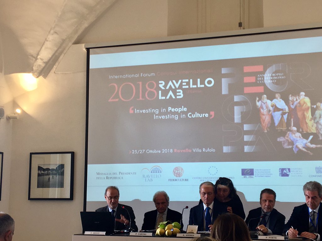 Il Direttore di <a href="/Federculture/">Federculture</a> <a href="/ClaudioBocci/">Claudio Bocci</a> illustra il fil-rouge che vi è tra il #rapportoannuale #ImpresaCultura e <a href="/RavelloLab/">Ravello Lab</a> 2018 sottolineando l'#urgenza della #capacità di #gestione, ponte fra #tutela e #valorizzazione 
 #comunità #sviluppo #knowhow
