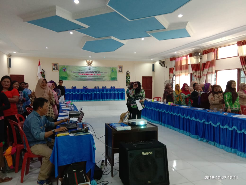 Pelatihan PAUD TA 2018 27 Oktober 2018, di Kec Laung Tuhup, Kab.Murung Raya