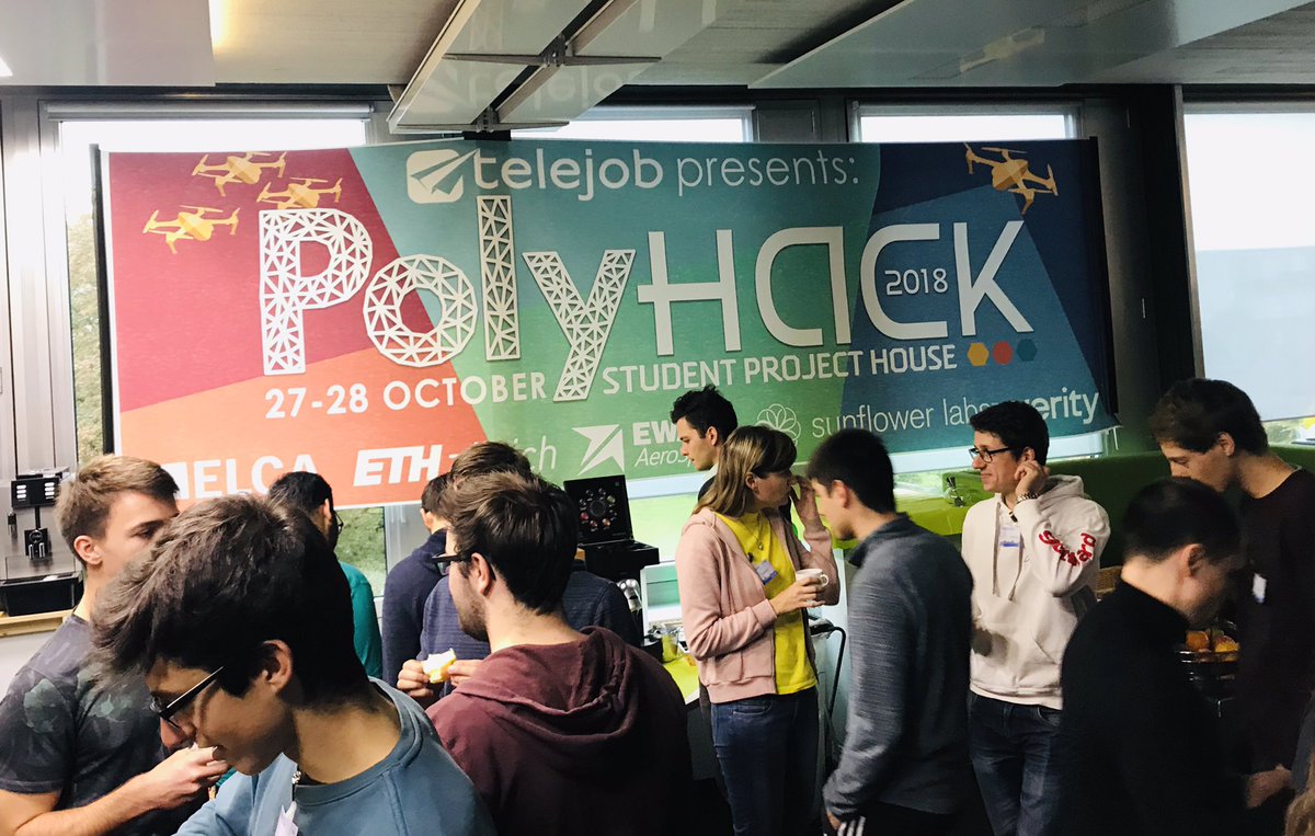 tnetland's tweet photo. @eth_polyhack @ETH_en just about to kick off at ETH #StudentProjectHouse. 24 hours hacking the Future of #Drones https://t.co/CeUhAor8yw