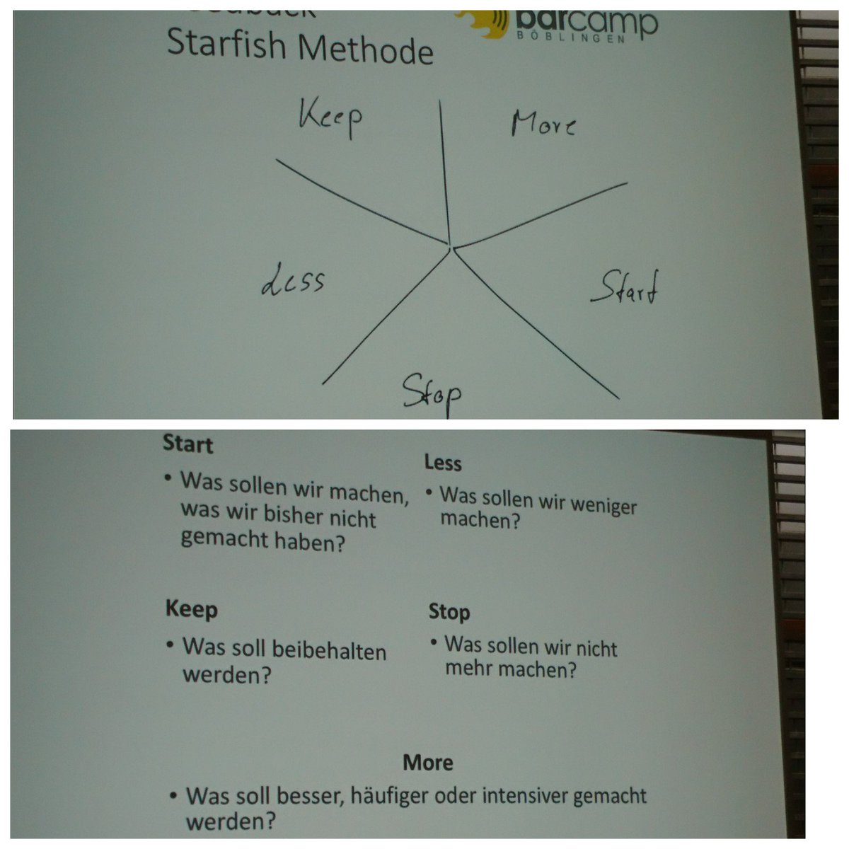 DerExperte's tweet photo. #starfish -Methode fürs Feedback. Sehr coole Idee. 💡 👍 #bcbb18 @bcboeblingen https://t.co/Ix2MMjgoWq