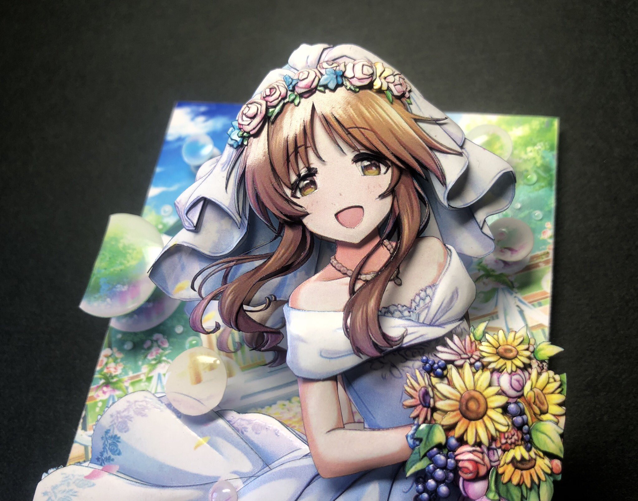 Yto アイドルマスターシンデレラガールズより ほんわか花嫁 高森藍子 を立体化しました イラストの可愛さを最大限引き出せるように全力を注ぎました シャドーボックス 新作シャドーボックス デレマス モバマス 高森藍子 T Co