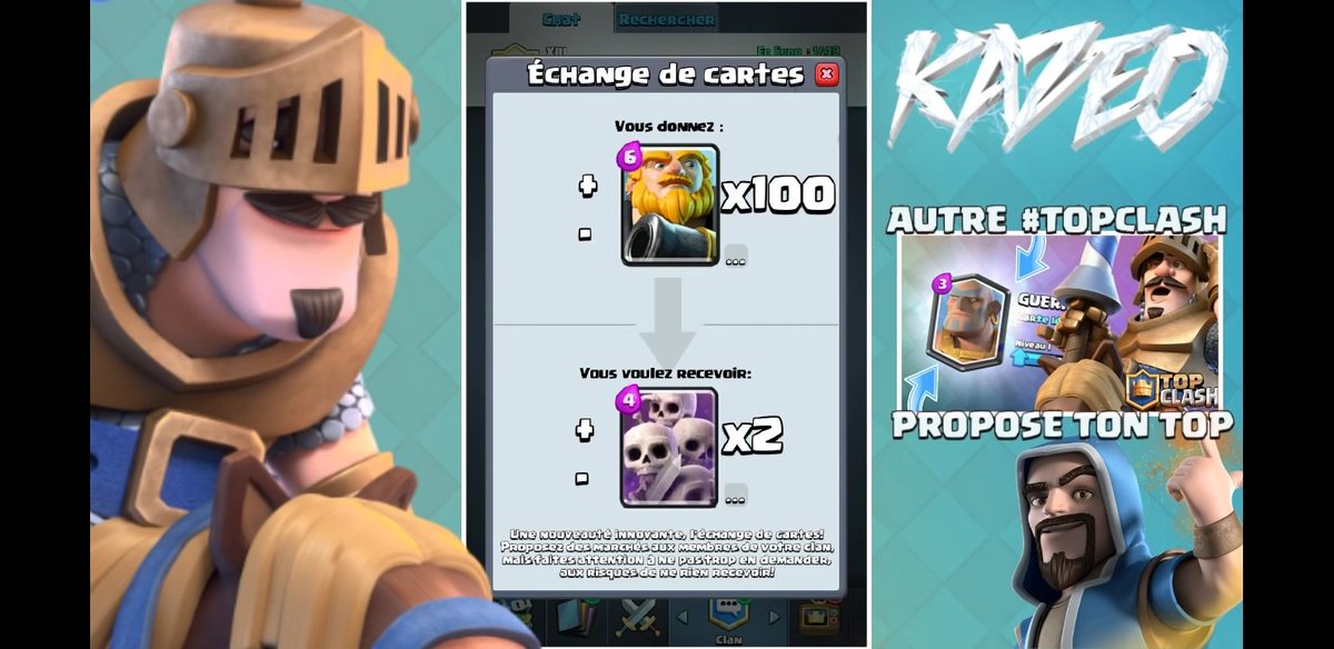 KazeoInGame's tweet photo. Kazeo visionnaire👁
J'avais imaginé l'échange de carte il y a 2 ans, vous êtes en retard @ClashRoyale https://t.co/rmCJ3vdeuA