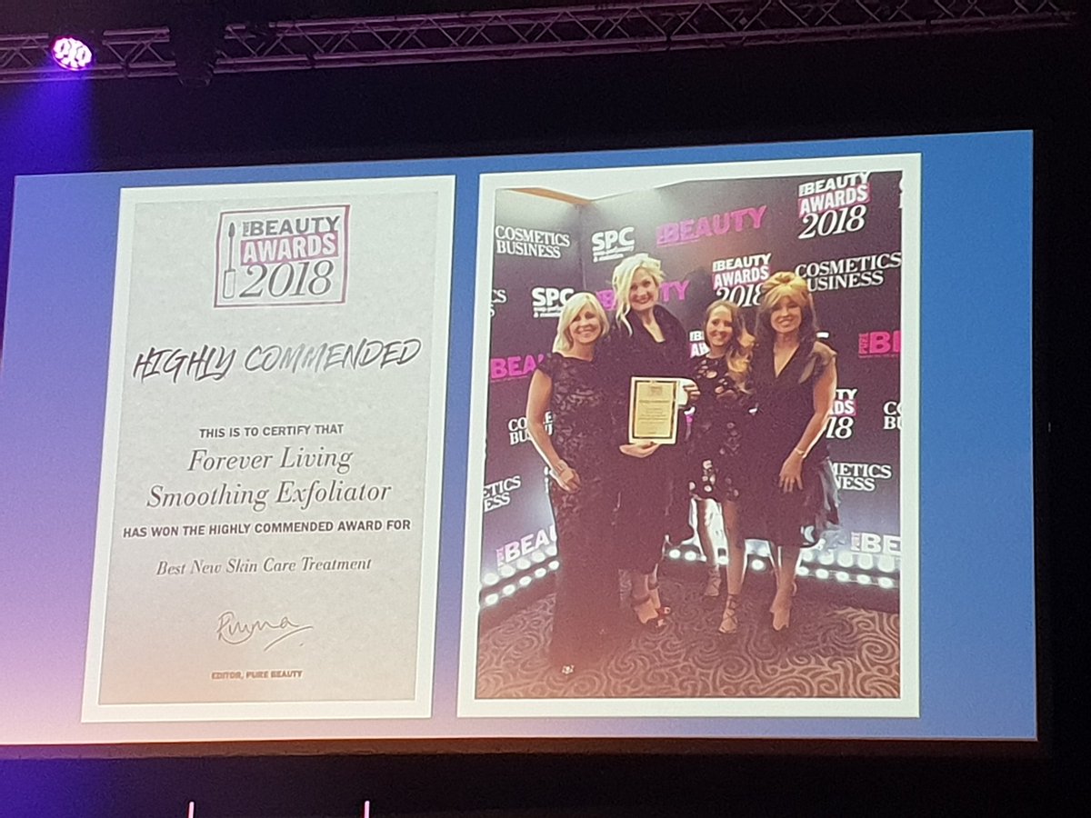 Aloeosity's tweet image. Wow just wow... highly commended in the 2018 beauty awards. #foreverproud #worcestershirehour #beautywards2018