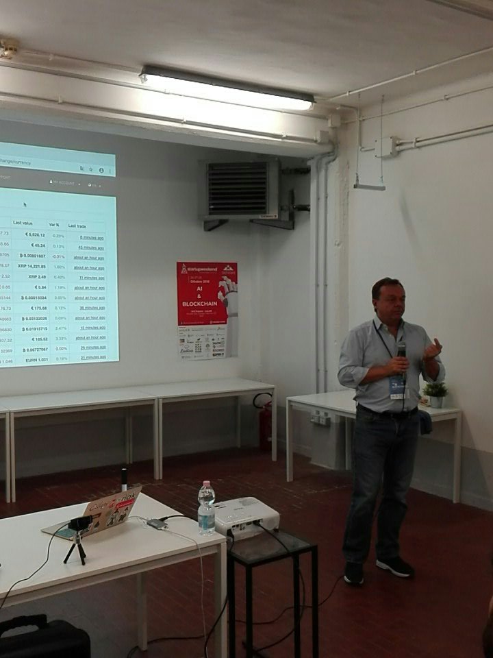 gncvalente's tweet photo. Startup weekend Bari #swbari #cryptocurrency #Bitcoin #blockchain #therocktrading Andrea Medri ospite https://t.co/efodyobnnG