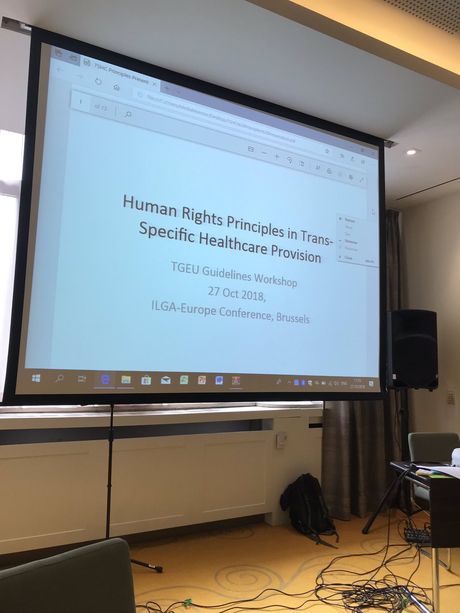 CraigSmartUN's tweet photo. Workshop: #HumanRights Principles in #TransSpecific Healthcare facilitated by TGEU (Transgender Europe) #IEBrussels2018 #ILGAeurope https://t.co/9m7L9Ik1CQ