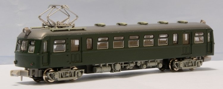 鉄コレの江若鉄道キハ12にパンタグラフ載せるなどして電車にしてみた