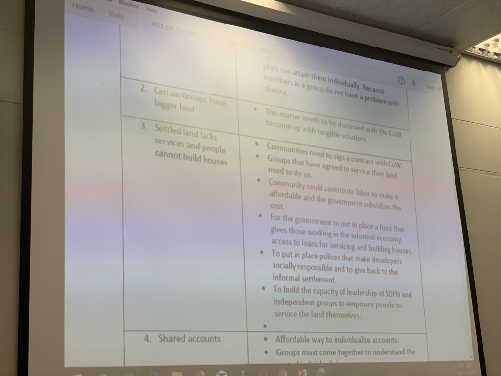 KalondoMonica's tweet photo. @FLON_Namibia Mr Job presented on challenges facing Groups and proposed community-led solutions, incl allowing communities to service land themselves, reduce 300sqm plot size limitation to allow incremental development and funding for communities to service land and build low income housing https://t.co/tqVd22zzcL