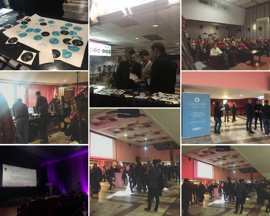 epam_belarus's tweet photo. 👋 GROCON'18 - крупнейшая IT-конференция Гродно в самом разгаре! 400+ участников, опытные спикеры и лидеры комьюнити обмениваются опытом, делятся реальными кейсами и рассказывают о проектах. 😉 #GROCON #GROCON2018 #EPAMGrodno https://t.co/v6rXgBqIHk