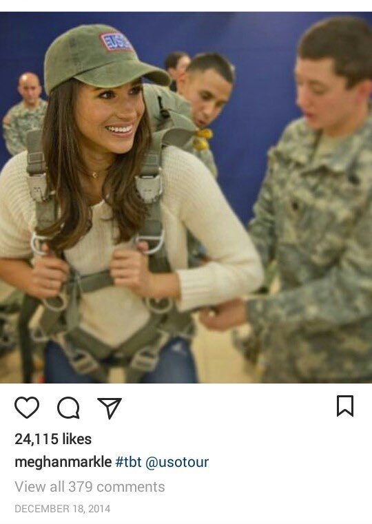 DuchyofSussex's tweet image. Meghan &amp;amp; the USO military tour thread:👇🏾