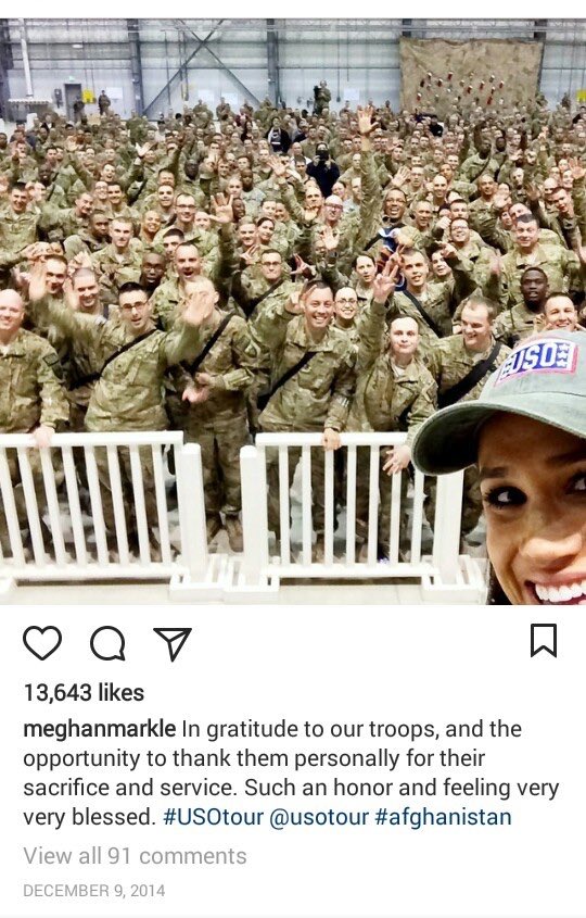 DuchyofSussex's tweet image. Meghan &amp;amp; the USO military tour thread:👇🏾