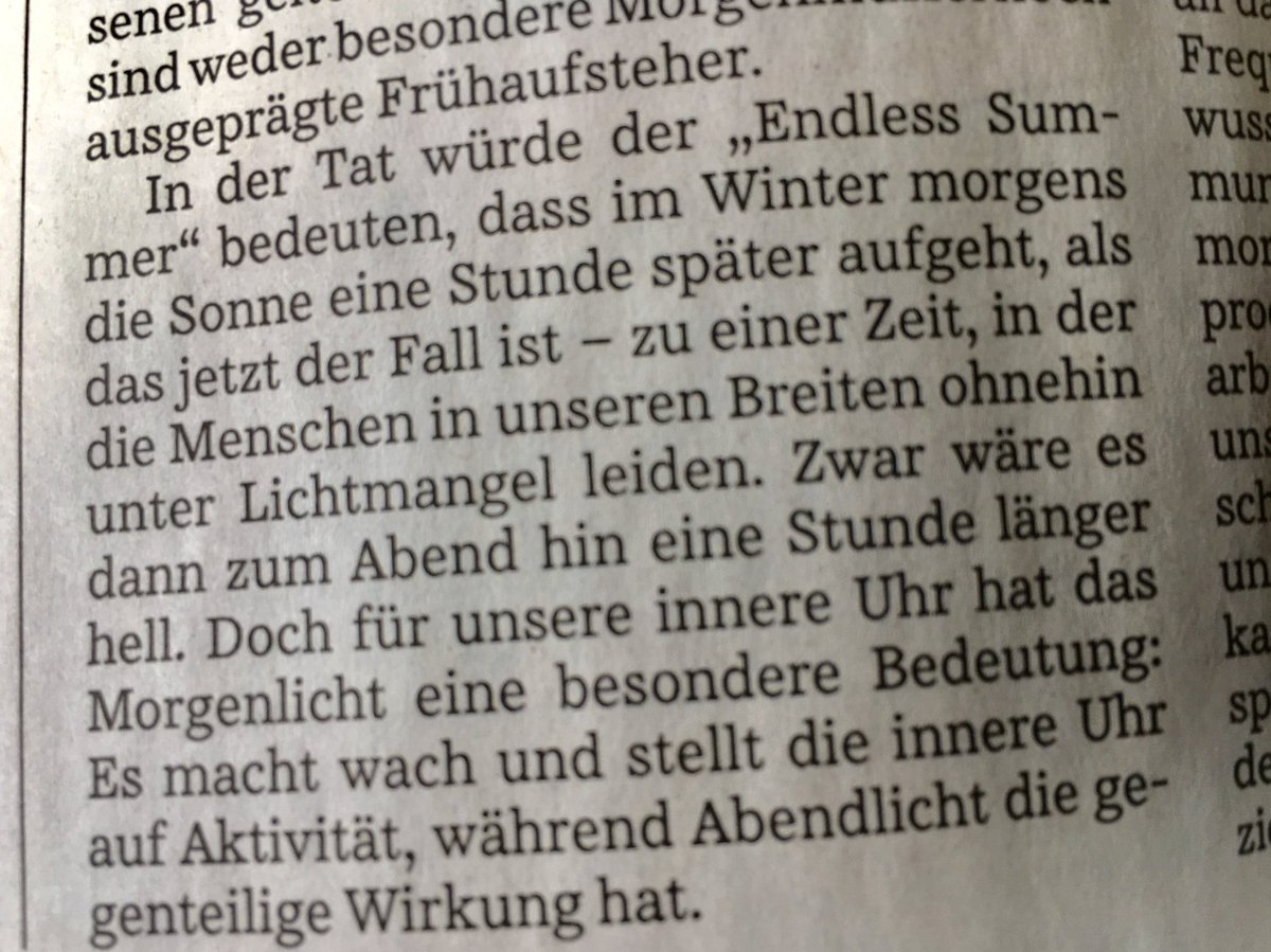 hsussebach's tweet photo. Warum die „ewige Sommerzeit“ vor allem Kindern schaden, sie womöglich depressiv machen würde und wieso ein naiver #Cloxit so doof wäre wie der #Brexit - das steht heute in der @SZ https://t.co/GrSsRArhKF
