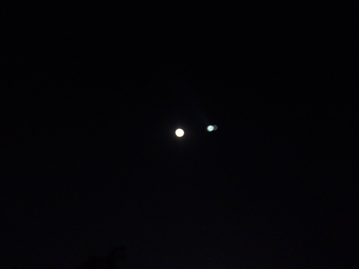 Two moons tonightSpot the real one What is other