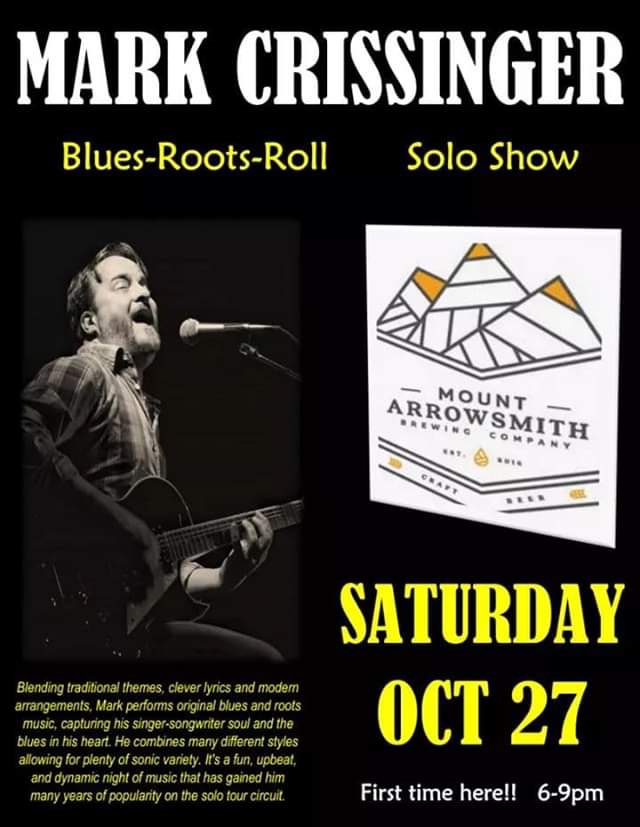 Make sure you come and check out Mark Crissinger tonight at 6:00pm no cover and kids welcome! 
#islandbrewmountainview #livemusic #mabrewing #saturdaynight #bccraftbeer #craftbeerlife #vancouverisland