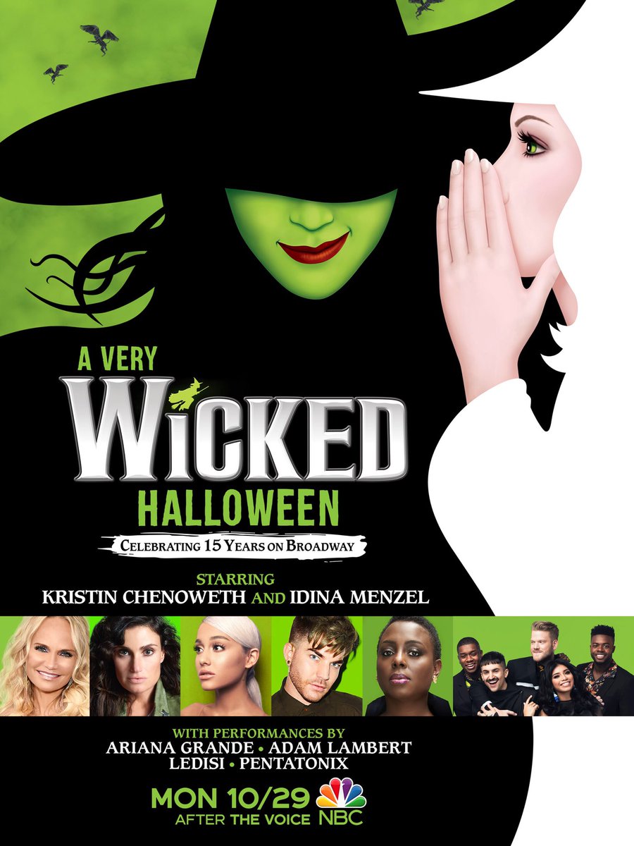 💚💚💚 A Very Wicked Halloween airs Monday!! Pre-save the 15th Anniversary Album to hear it first on <a href="/Spotify/">Spotify</a> :) lnk.to/Wicked15PreSave #Wicked15 <a href="/WICKED_Musical/">Wicked the Musical</a>