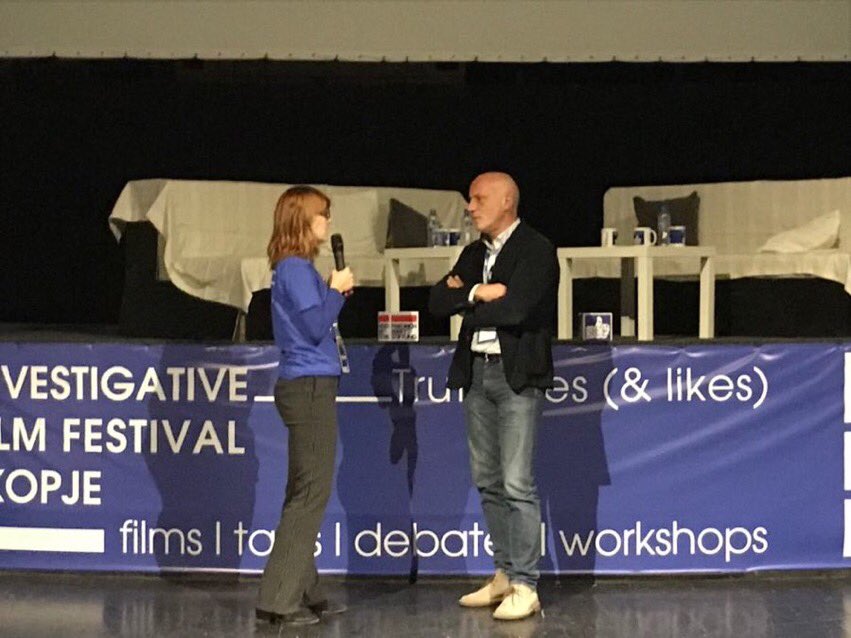 carloromeo70's tweet photo. Screening of the movie "Daphne: The Execution". Who was Daphne Caruana Galizia and why was she murdered, by @carlobonini, from @repubblica, at the 2nd Investigative Film Festival #Skopje.
@pinamkd @iffsmk
#IFFS2018 #ИФФС2018 https://t.co/nqnx5sbqJk