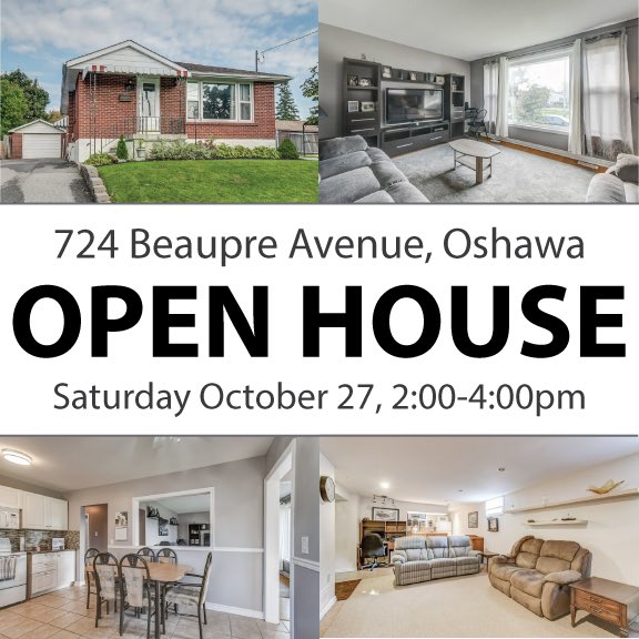 #OPENHOUSE Sat. Oct. 27, 2:00pm-4:00pm. Solid Brick 3+1Bed, 2Bath Home in #Lakeview #Oshawa, Steps to #LakeOntario! Many Improvements Made and $ Spent. Sep Ent to Basement #InLawSuite - Perfect for Families, #FirstTimeBuyers Needing #Income or #Investors. $469,000. MLS#E4272084