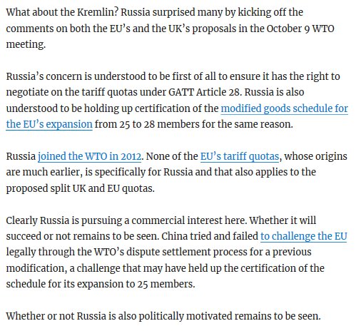 Screenshot 3 of section on “What happened in October 2018” specifically on Russia, to the end of the piece
