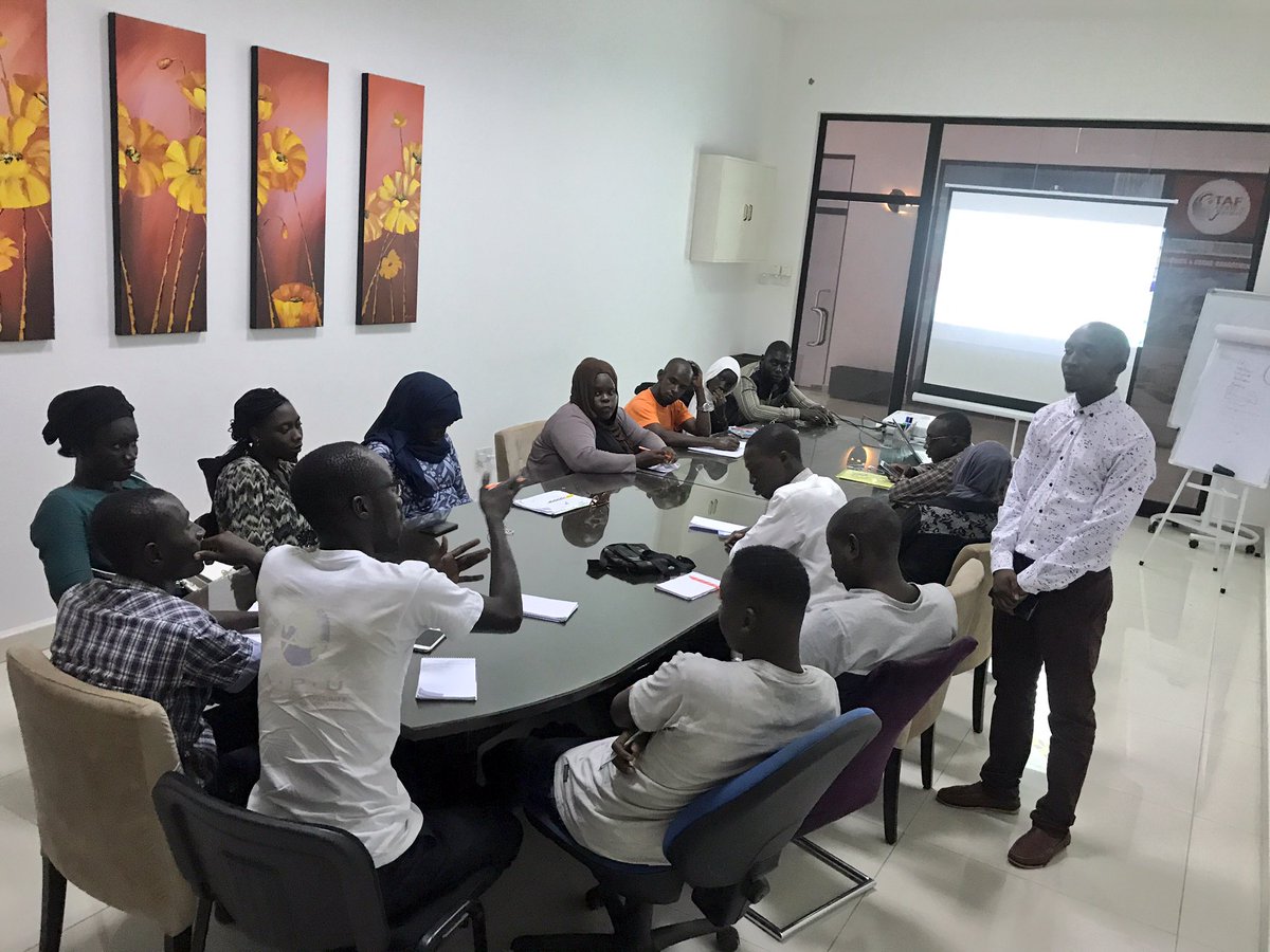 UTGFellowship's tweet photo. Branding and Social Media with Alpha Amadou Sumareh, taking place right now at Brufut! https://t.co/AjXyOeVspP