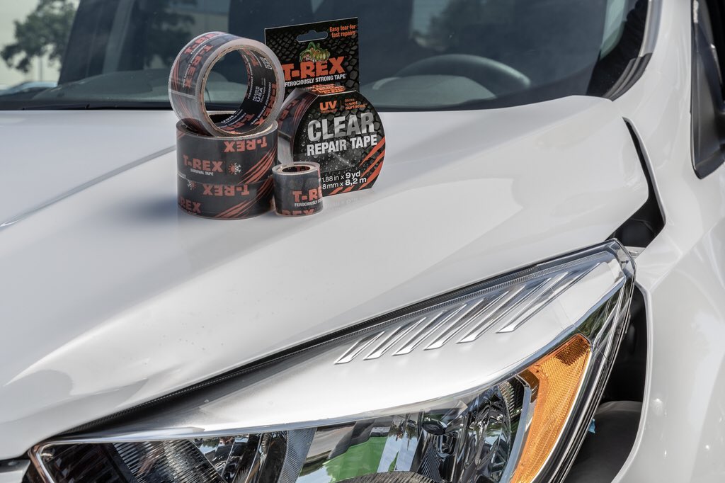 Broken headlight? Call in the temporary reinforcement.

T-Rex® Clear Repair seals out the elements with crystal clear construction. T-RexTape.com #TRexTape #ferociouslystrong
