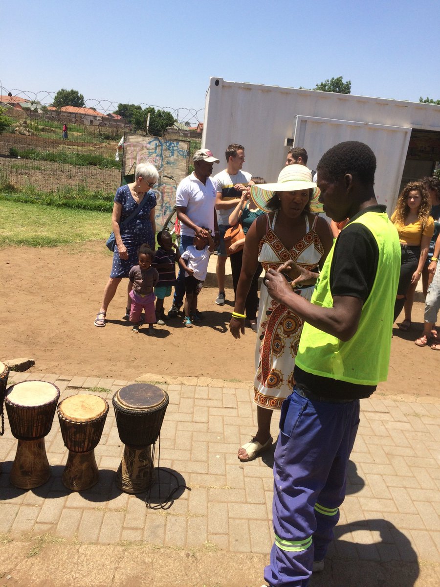 nkulitour's tweet photo. Guest from the Netherlands enjoying the walking tour in Kliptown and a special stop at The Shalk.
#Sowetotour
#Wedotourism 
#tourismforchange
#toursbylocals
@nkulitoursSowetoguide. https://t.co/J4BMXn31Vk
