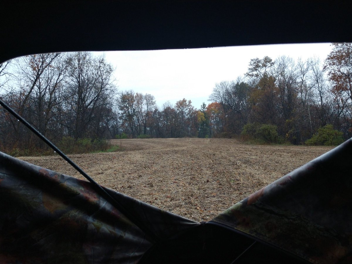 JacobScriver's tweet image. Staying dry while #bowhunting in the ground blind. Hopefully the big one was by #rut2018 #Wisconsin