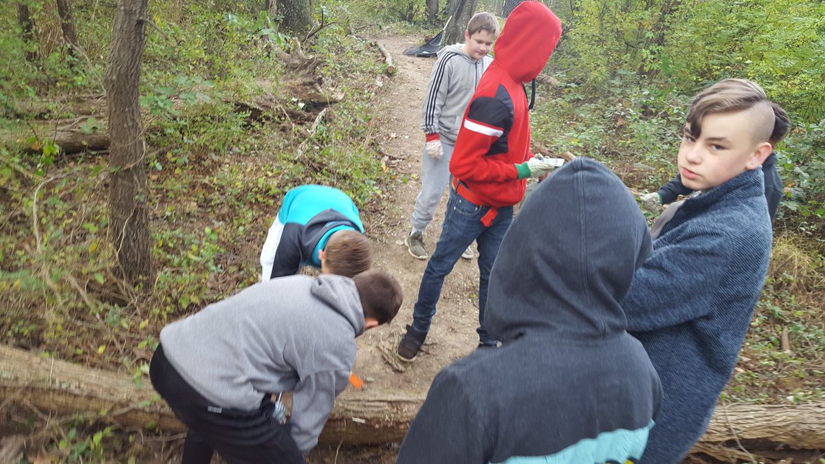 NiedermeyerSTEM's tweet photo. It used to take classes almost 30 minutes to get to blacklick park. @br_stem 7th graders spent #stemservice day clearing a trail and installing a bridge over a large mud pit. We can now make it to this amazing space in under 10 minutes. #reynproud https://t.co/wwK884db3R