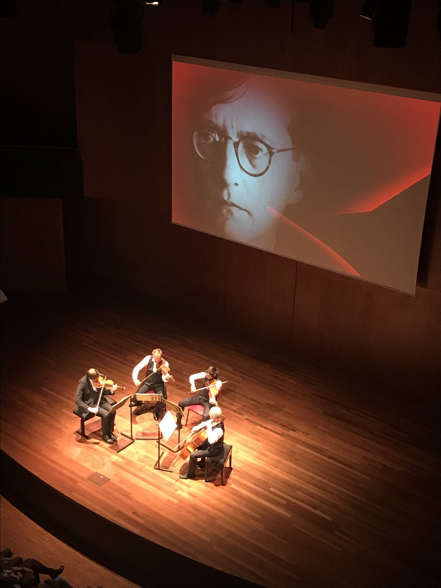 marjonkoenekoop's tweet photo. #QuatuorDanel in #TivoliVredenburg met Shostakovich marathon. 15 strijkkwartetten over 5 concerten in 3 dagen. Tweede concert start met het kippenvel verwekkende vierde kwartet. Vanavond 20.15u, morgen 11.00 &amp; 15.00u https://t.co/NcLMNR7L70