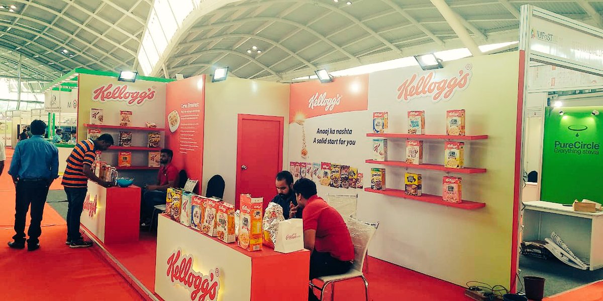 Our Breakfast Partner <a href="/KelloggCompany/">Kellogg Company</a> with their amazing products on display at the #IUFoST2018 India Food Expo.