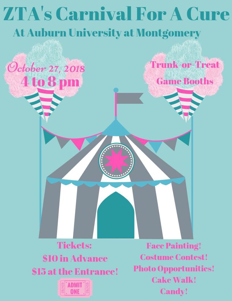 Today!!! Kids 10 and under are free! Special AUM student discount at the entrance! Come have a great night while helping raise funds for Breast Cancer Education &amp; Awareness!