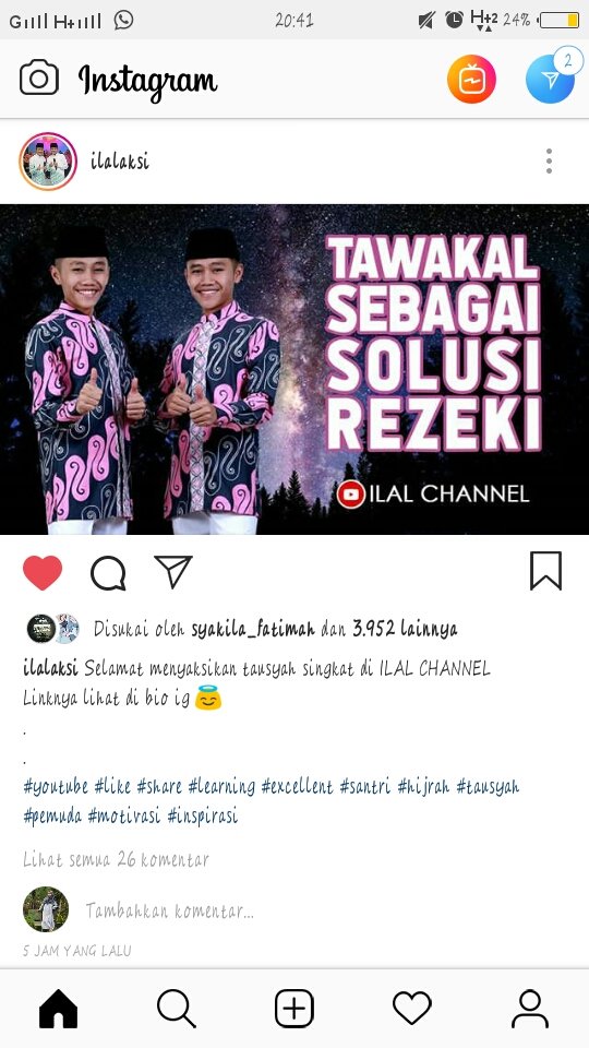 EWariah's tweet photo. Yuu buka you tube nya ilal chanell 
Ada yang baru looh dari ustad @AKSI3_Alyasa @AKSI3_Ilyassa ,,, T3 https://t.co/j7sKiiRj7R