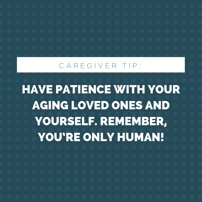 #Caregiver Tip: Have patience with your #aging loved ones and yourself. Remember, you’re only human! ow.ly/5N5530mgDpb