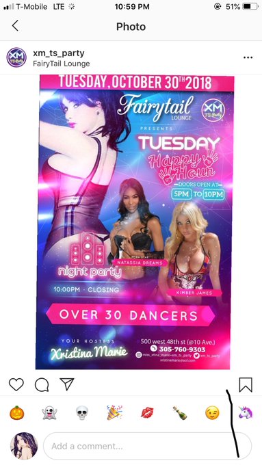 Come join @NATASSIADREAMSX and I this Tuesday October 30th at fairytales Lounge #NewYork #NYC #Manhattan<a class="tags" href="/tag/natassiadreamsx">@natassiadreamsx</a><a href="/tag/nyc"class="tags"><span>#nyc</span></a><a href="/tag/newyork"class="tags"><span>#newyork</span></a><a href="/tag/manhattan"class="tags"><span>#manhattan</span></a><a href="/tag/newyorkcity"class="tags"><span>#newyorkcity</span></a>